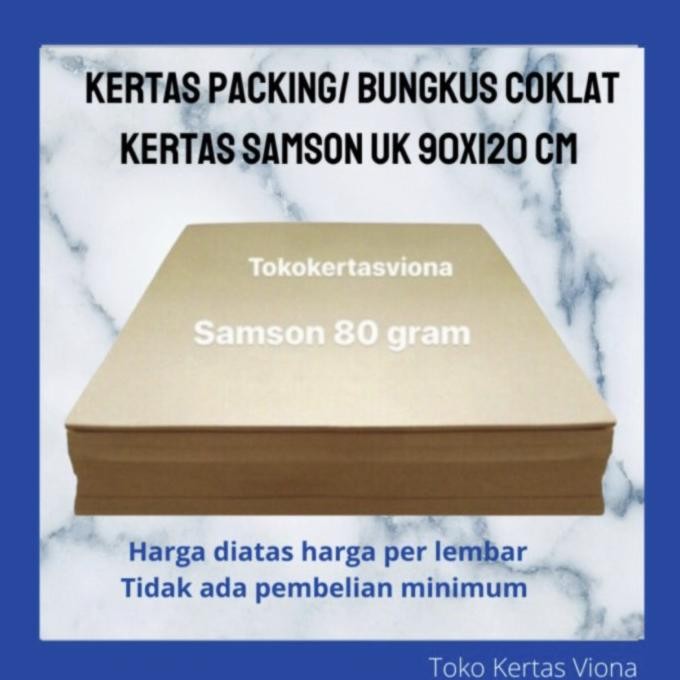 

Terbaru Kertas Samson Coklat 90x120 cm kertas packing 400 lembar