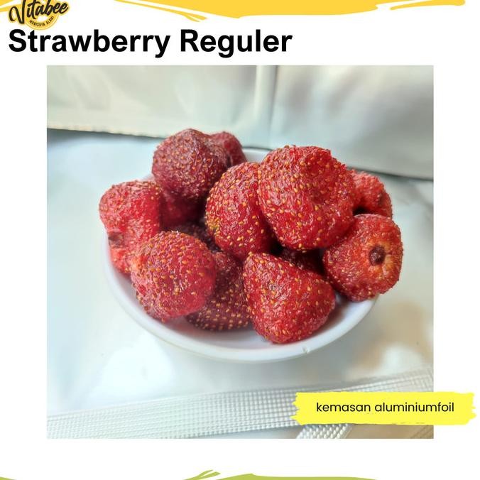 

Keripik Buah Strawberry Kering Dried Fruit 50Gr Renyah Ngangenin