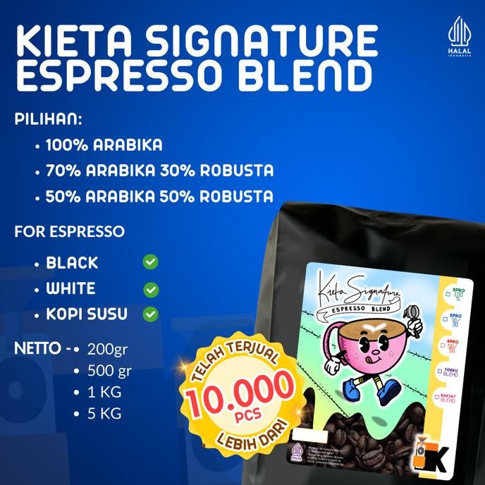 

Biji Kopi Kieta Signature Espresso Blend 1 Kg