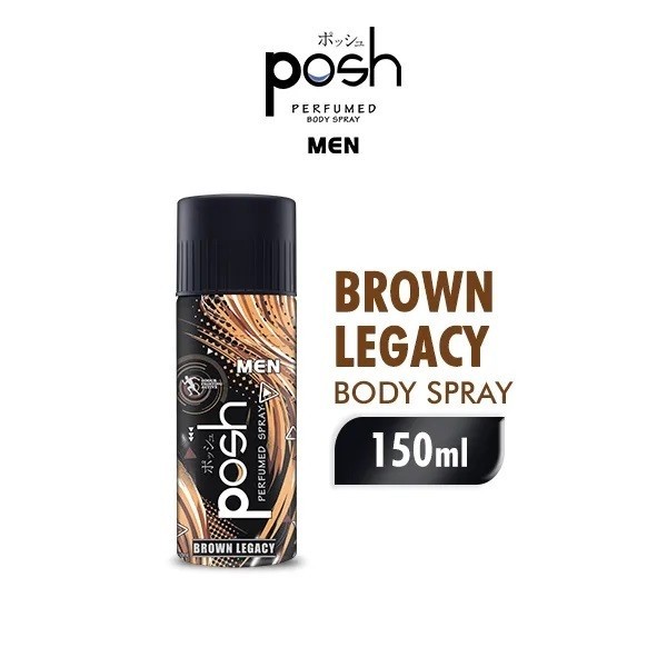 TERLARIS POSH PERFUMED SPRAY 150ml PARFUM HIJAB MEN WOMEN GLAM DAZZLE PINK UNGU - MEN BROWN