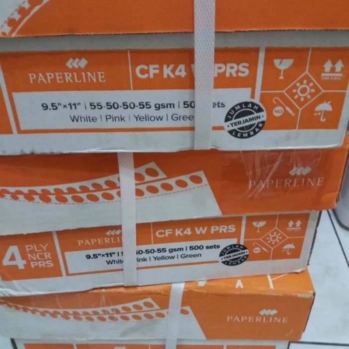 

kertas continuous form 4 ply 9,5x11 paperline/sinar dunia warna