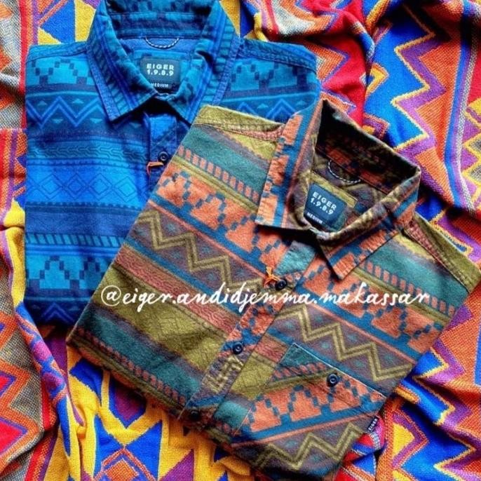 HARGA DISKON EIGER POZA RICA FLANNEL SHIRT kemeja flanel flannel batik etnik
