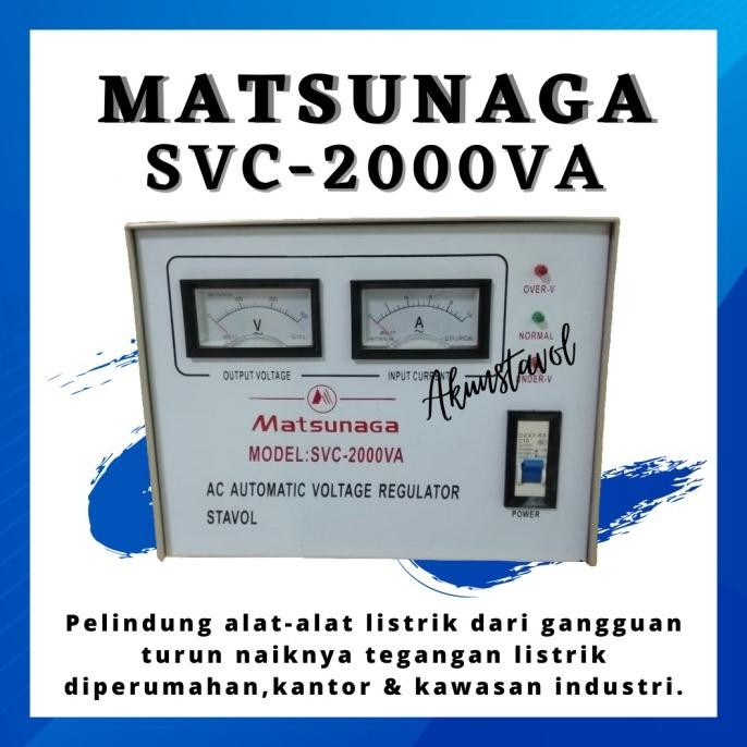 TERBARU - Stavolt Matsunaga SVC-2000VA - Stabilizer Listrik Matsunaga 2000 watt