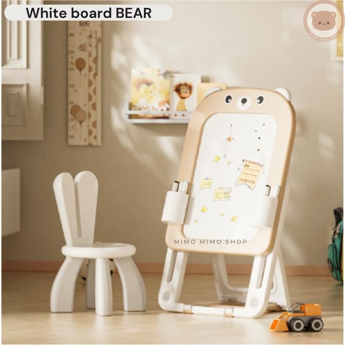 

NEW SET PAPAN TULIS ANAK MAGNETIC BEAR DAN KURSI WHITEBOARD ERASABLE