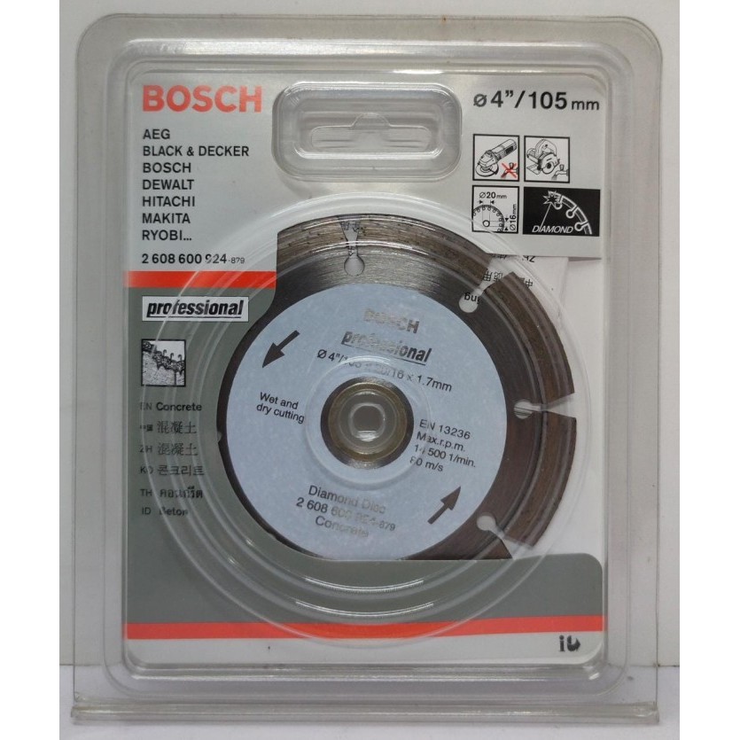 Mata potong Beton 4" gerinda Bosch