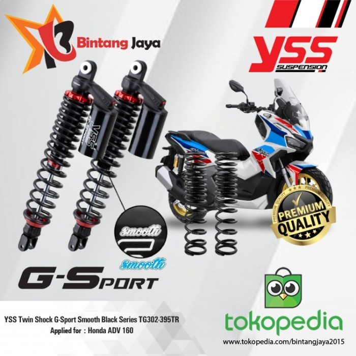 YSS Twin Shock G-Sport Smooth TG302-395TR For Honda ADV 160