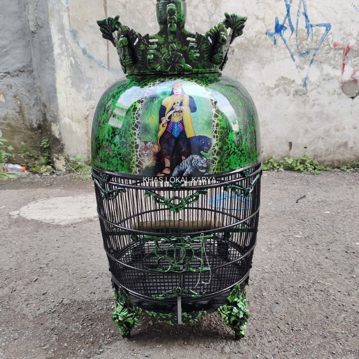 SANGKAR BURUNG LEGENDARIS JAWA TERBAIK KANDANG PERKUTUT BARONG MAHKOTA FULLSET PIBER MARMER - PRABU