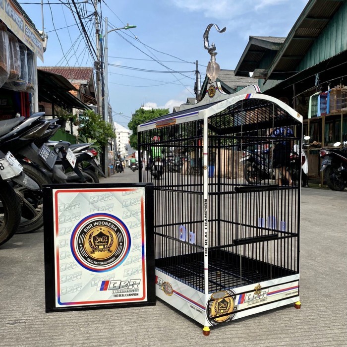 SANGKAR KANDANG KOTAK BNR DECAL NEW PUTIH LOGO BARU NO 2