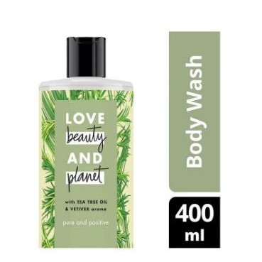 NEW Love Beauty & Planet Bodywash Pure And Positive, TeaTree Oil & Vetiver