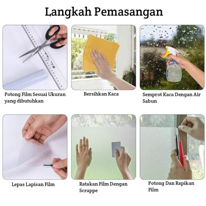 Terlaris Sticker Kaca / Stiker Sandblast Motif Air