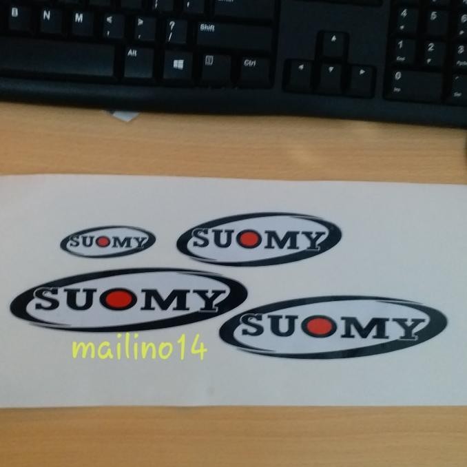 Terlaris Stiker Helm Printing Brand Suomy 1 Set