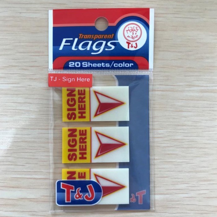 

TERBARU T&J TJ-SIGN HERE TRANSPARENT FLAGS