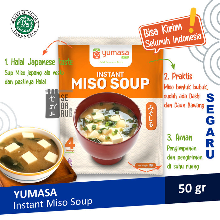 

Yumasa Japanese Miso Soup Instant Sup Miso Jepang Halal 50Gr