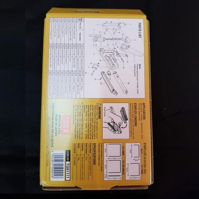 

VIRAL TGA Gun Tacker Max Asli Jepang Termurah/ alat Stapler/Stapler