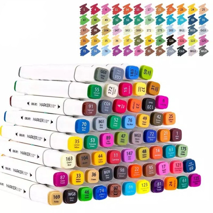 

TERBARU Deli Artist's Alcohol Based Marker - Twin Tip Markers Spidol Dual PROMO!