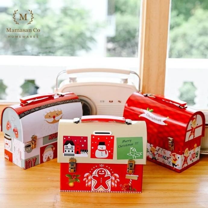 Silahkan Order] Christmas Gift Box Tin Cookies Decoration | Kotak kue natal