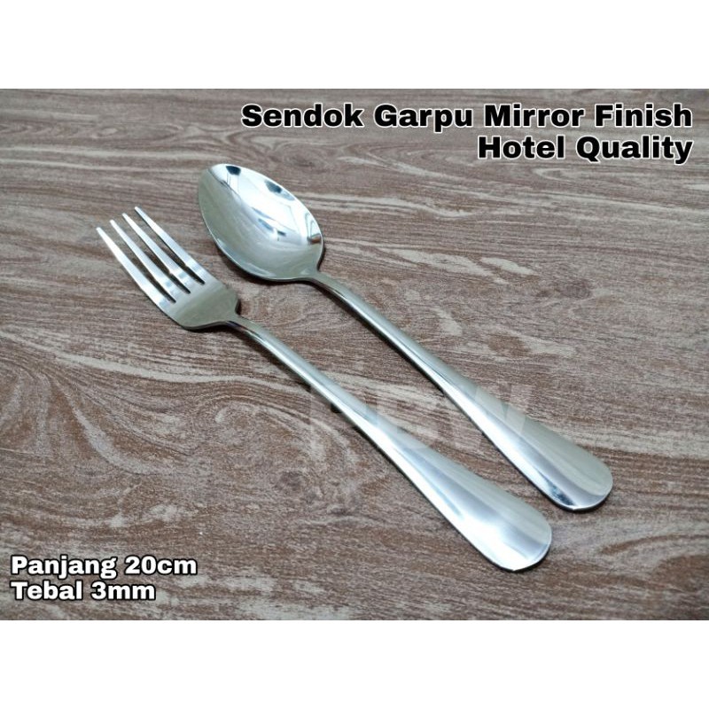 Adaajaa Sendok Makan Mirror Finish Hotel Quality / Sendok Makan Tebal Stainless / Sendok Hotel