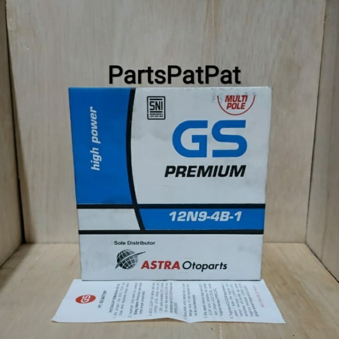 Ready AKI GS 12N9-4B-1, ACCU GS PREMIUM 12N94B1 THUNDER LAMA, BAJAJ PULSAR
