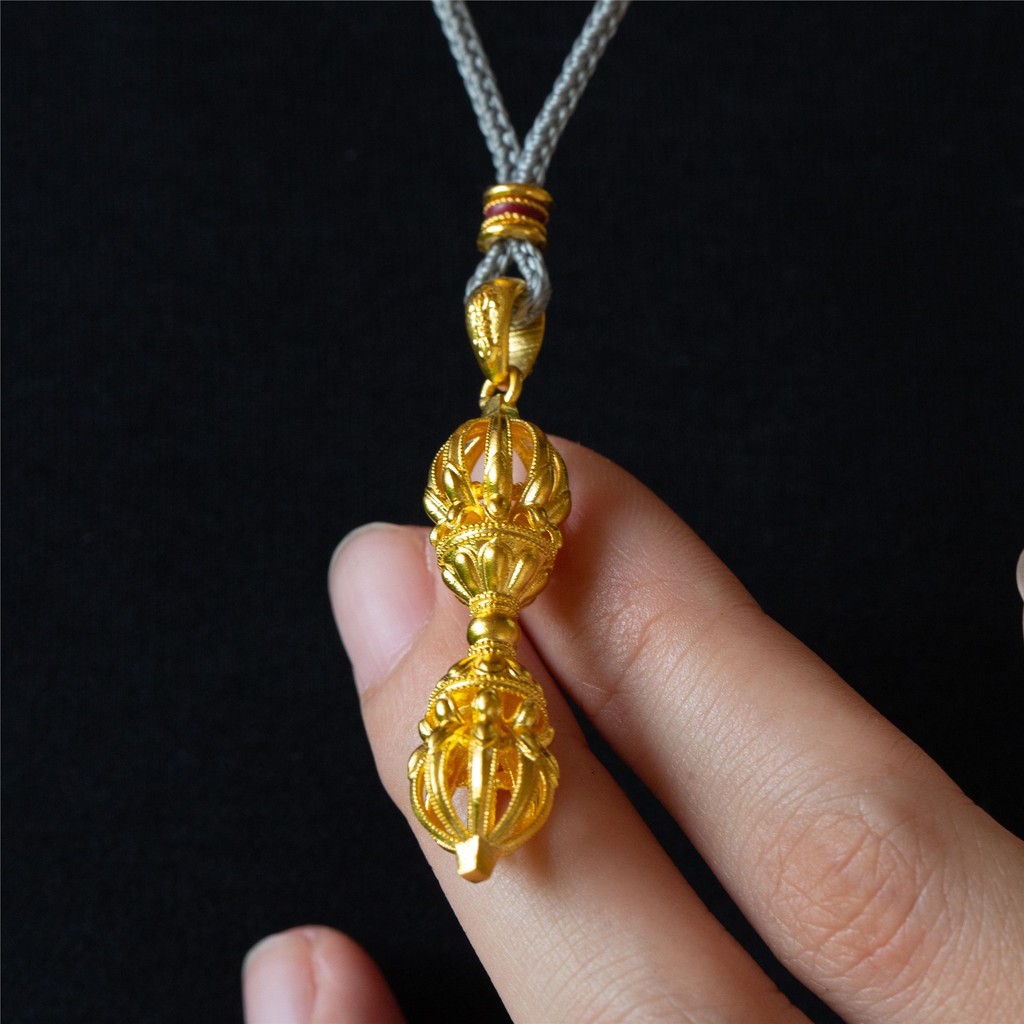 Kalung Emas Liontin Vajra Gaya Kuno Antik