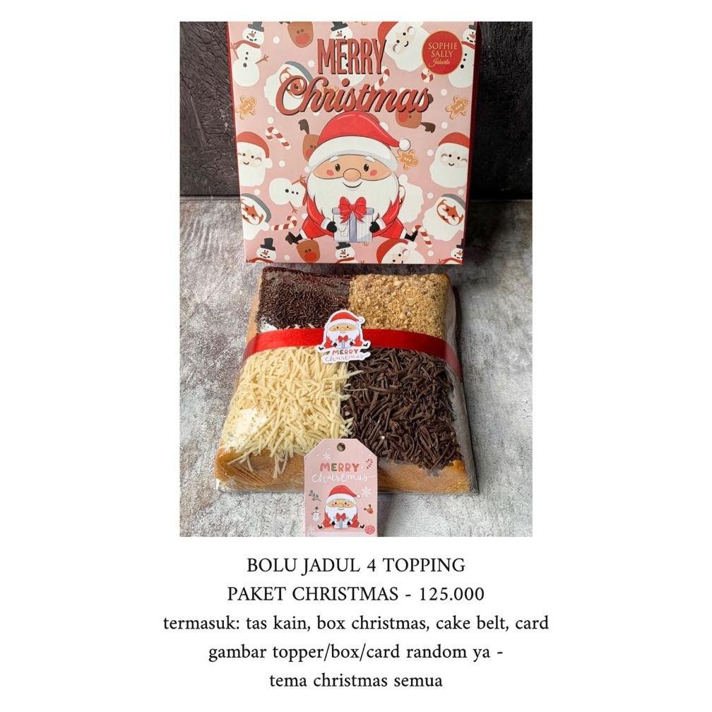 

nos bolu jadul 4 topping christmas edition / hampers paket natal