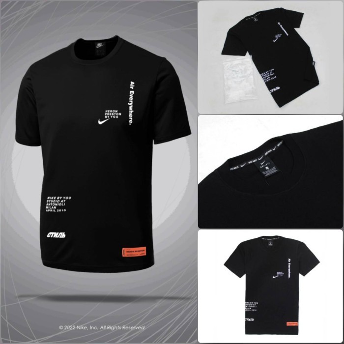 KAOS NIKE HERON PRESTON HITAM PRIA GRADE ORIGINAL TEES NIKE SPORTY TEE