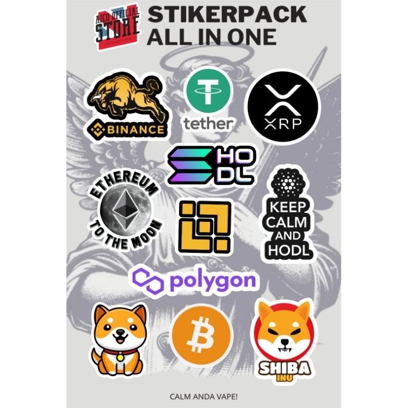 

*Fullbody* Jaka Stikerpack Aio Cripto Pepe Shiba Laminasi Garskin Case/Stiker Premium Custom COD