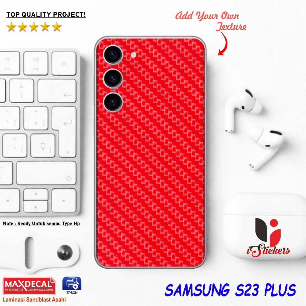 

*Fullbody* Samsung S23 Plus Serat Kayu Bebas Garskin Case/Stiker Premium Custom COD