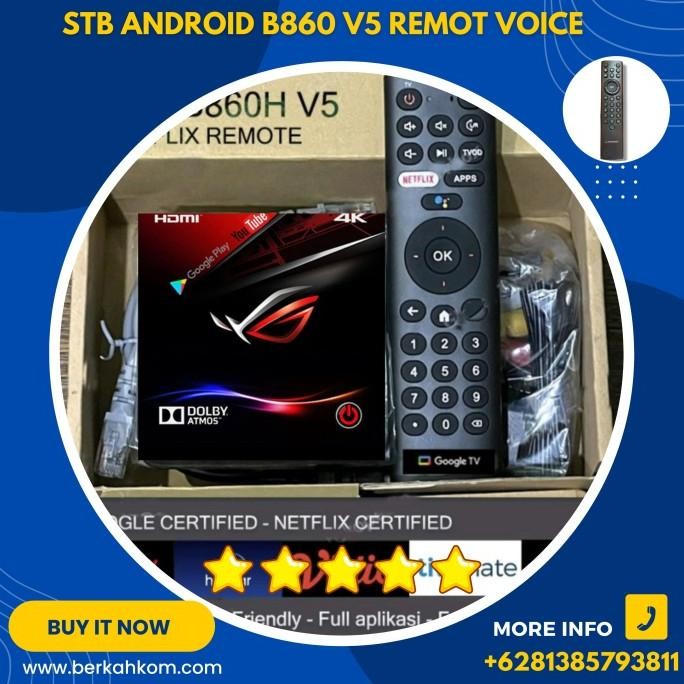 STB ANDROID TV BOX V5 FULL UNLOCK REMOT VOICE | STB VERSI 5 | SETOPBOX