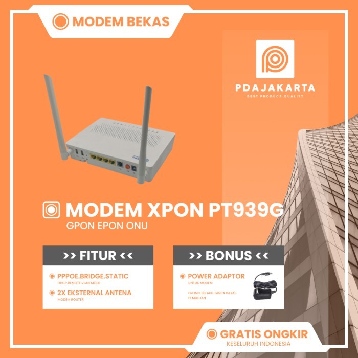 Promoo Router Modem ONU XPON PT939G GPON EPON Dual Band Gigabit 2 Port USB Bonus Adaptor