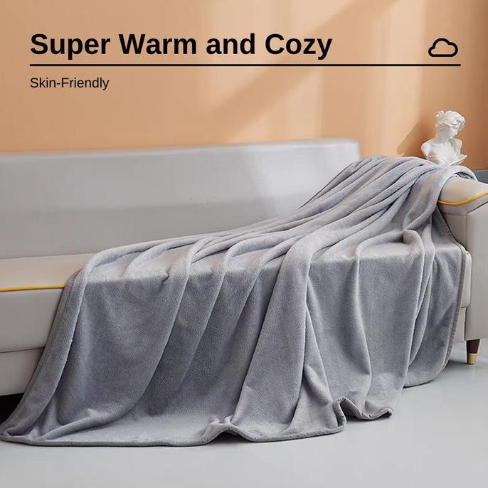 SELIMUT POLOS BAHAN BULU LEMBUT & HALUS UK DEWASA 200 X 220 CM