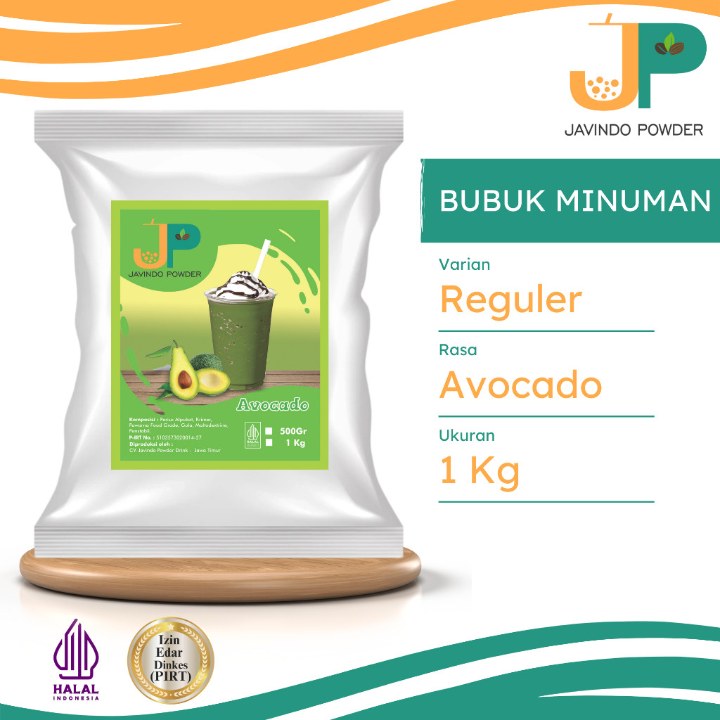 

JAVINDO Bubuk Minuman Reguler Rasa Avocado / Alpukat 1 Kg Javindo Powder