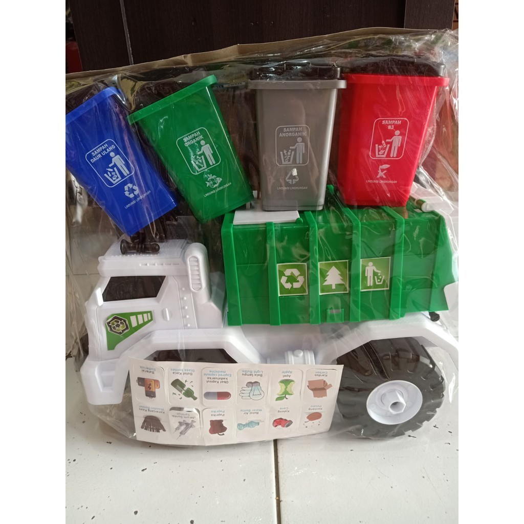 MAINAN MOBIL TRUCK SAMPAH BESAR SANITATION TRUCK - AK74