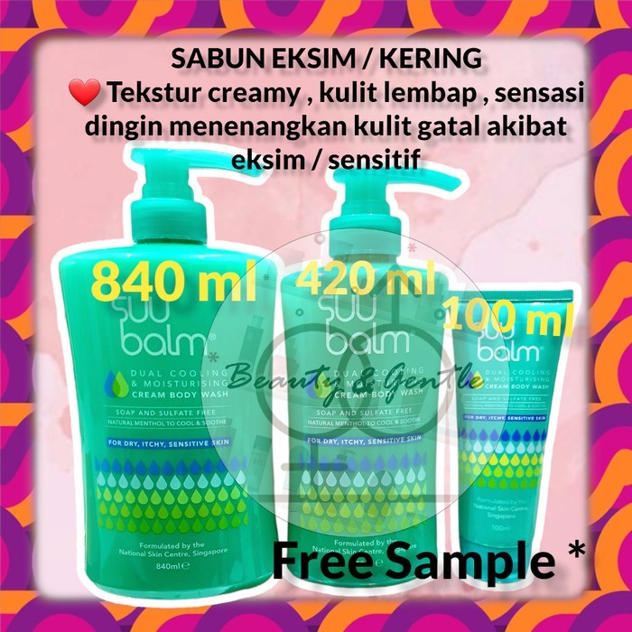PROMO Suu Balm Cream Body Wash for Dry Itchy Sensitive Skin 840ml