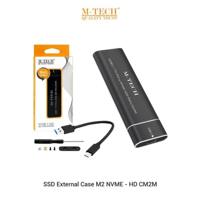 CASE SSD Enclosure Casing SSD M2 NVME M-TECH USB 3.1 to M.2 NVME - M2