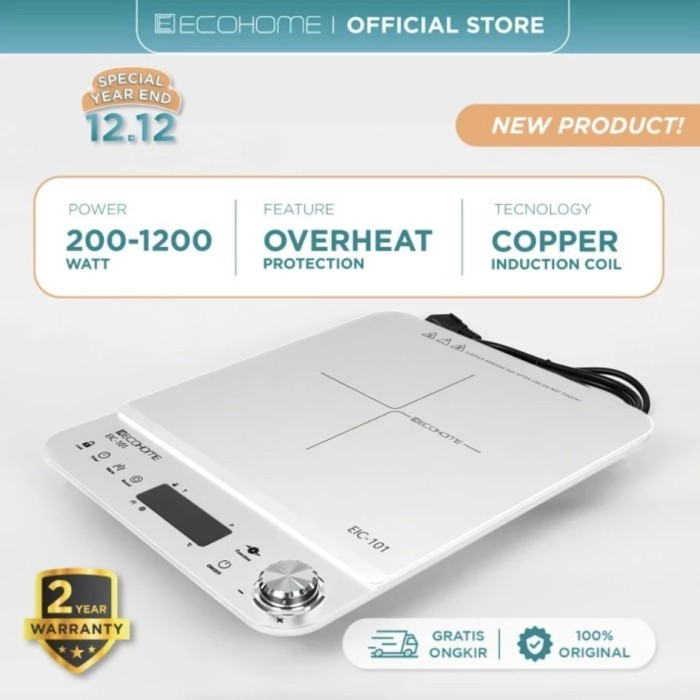 Ecohome Induction Cooker Eic-101 / Kompor Induksi Listrik Low Watt