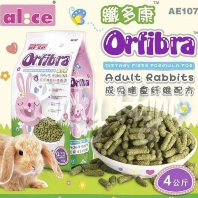 Sale AE107 Alice Orfibra Adult Rabbit Food 4kg Makanan Kelinci Dewasa New
