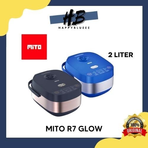 Mito R7 Glow - Rice Cooker 2 Liter Biru & Hitam