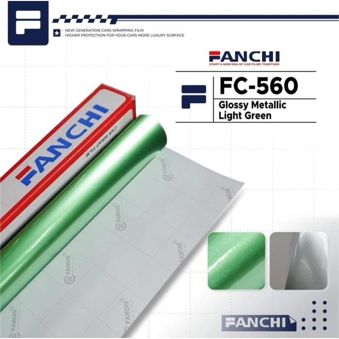 

ROLL Sticker FANCHI FC560 Glossy Metallic Candy Light Green 50cm ROLL