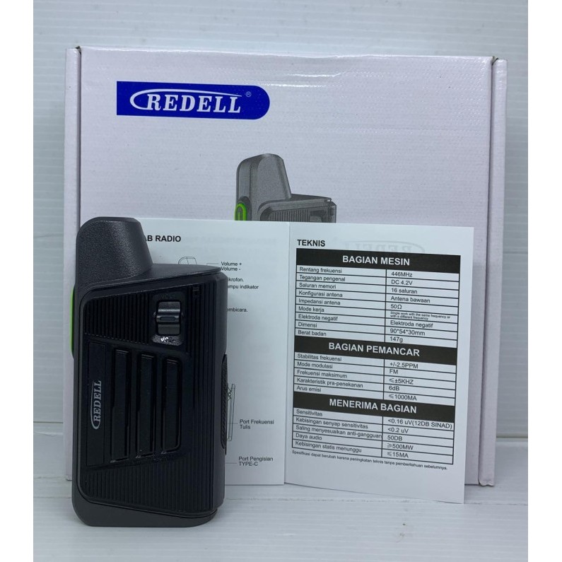 HT mini Redell R33 radio walkie talkie frekuensi UHF murah