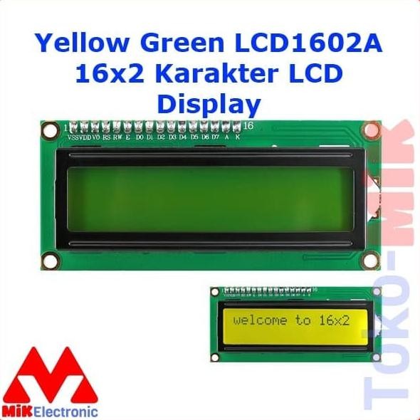 Diskon LCD 1602 LCD1602 2x16 16x2 16*2 16 x 2 16 * 2 1602 Display Hijau tokmi99