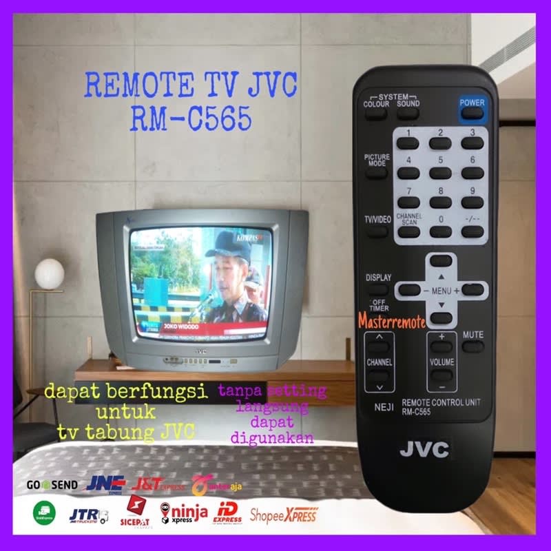 REMOT REMOTE TV JVC TABUNG RM-C565