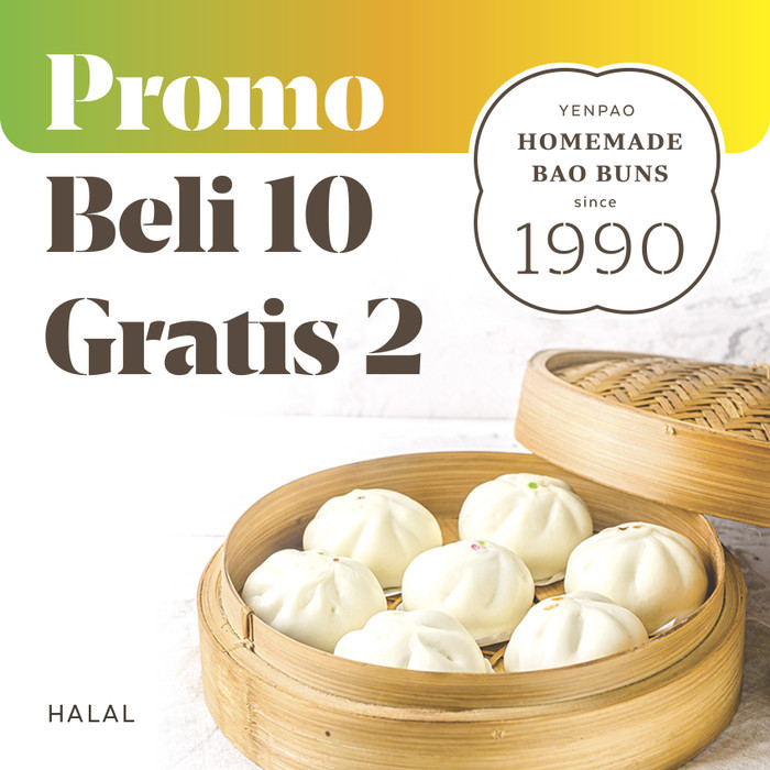 

PROMO BAKPAO / Beli 10 Extra 2 / Bakpao Frozen / Pao Halal