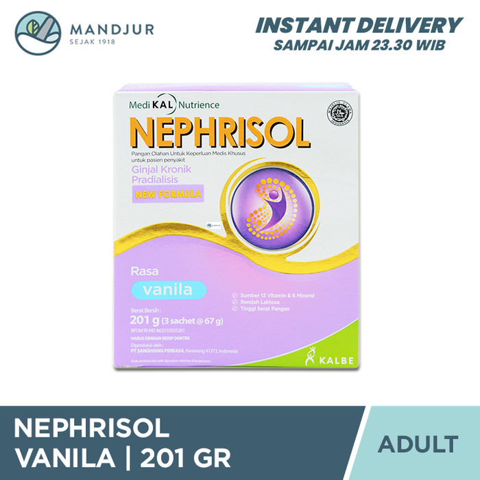 

Nephrisol Vanila 201 Gram - Susu Khusus Pasien Ginjal Predialisis
