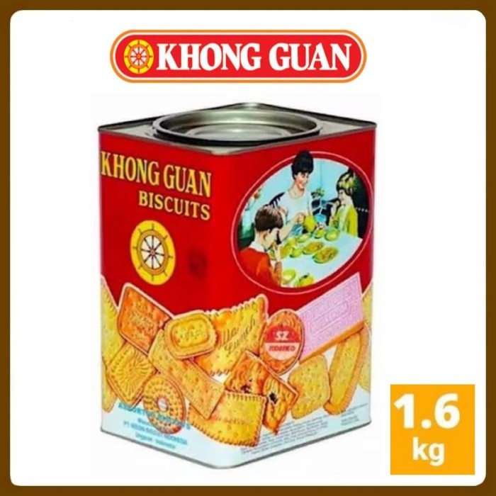 

KHONG GUAN 1600 Gram Biscuits Assorted Kaleng