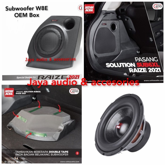 Tersedia Subwoofer Box Oem Cello 8"W8E Toyota Raize -Daihatsu Rocky Dll