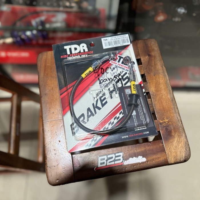 selang rem tdr carbon 40cm banjo original universal selang rem tdr belakang carbon