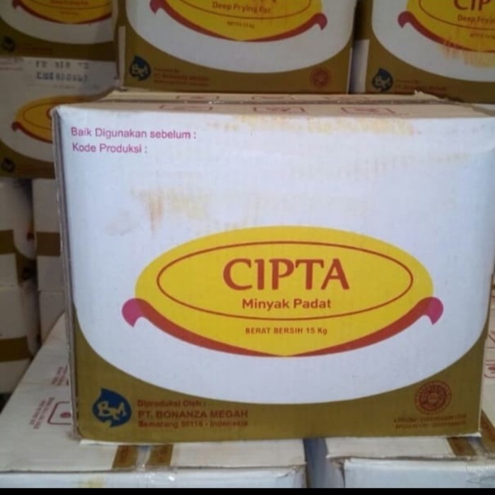 

CIPTA FRY MINYAK PADAT/GORENG 15KG/DUS KHUSUS MENGGORENG, CEPAT PANAS