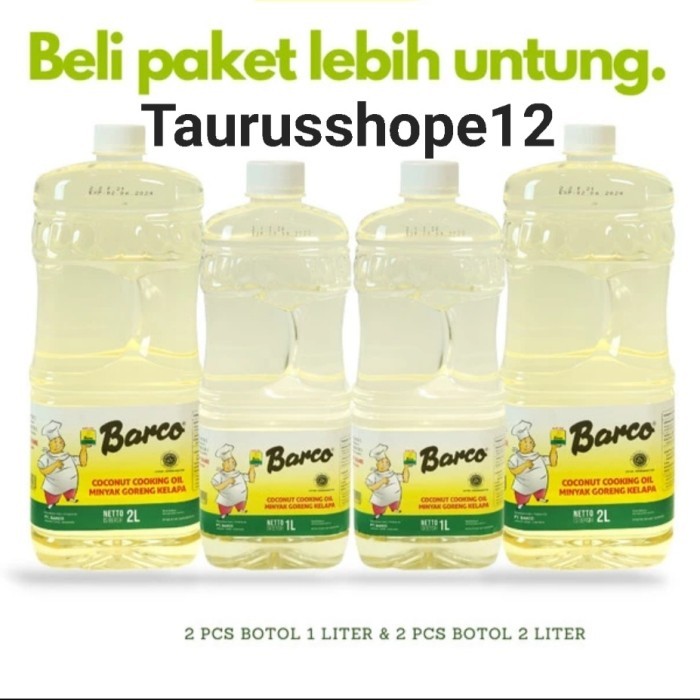 

Promo..Minyak kelapa Barco botol 2L(2pcs)+botol 1L(2pcs)