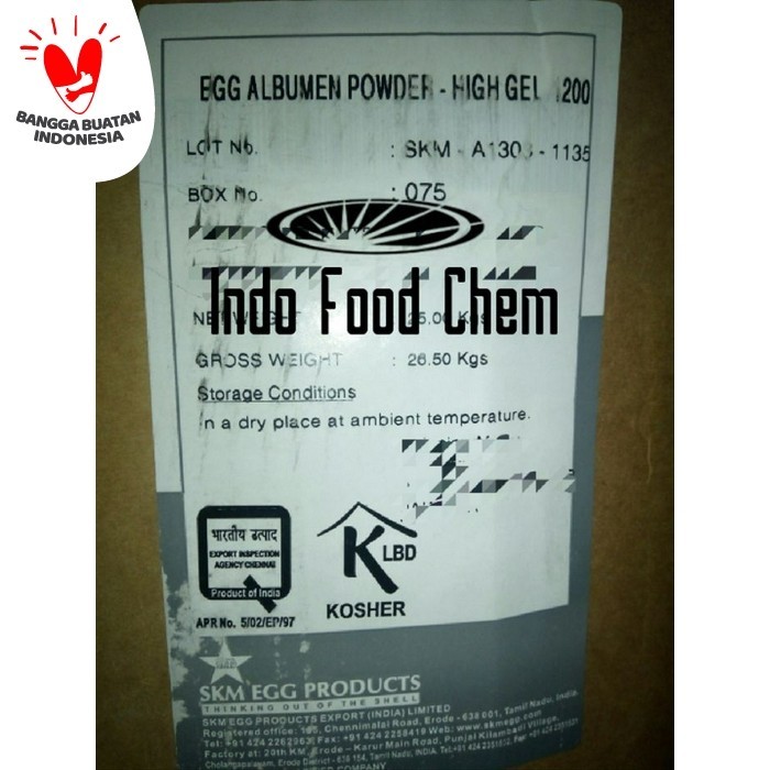 

Egg Albumen Powder - Tepung Putih Telur 1000gr