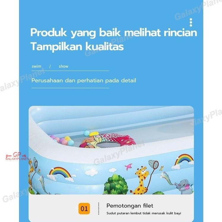 Kolam Renang Anak Jumbo Petak Karet Bahan Tebal 3M Kolam Renang Anak Dan Bayi Jumbo/Kolamrenang Anak